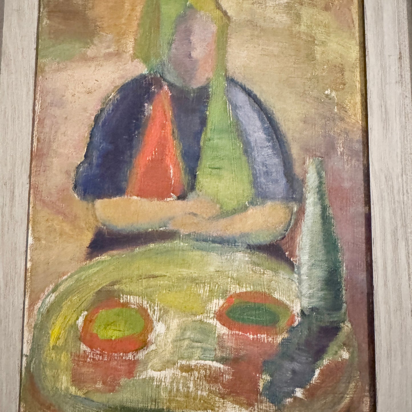 Mid-Century Meditation. Vintage Swedish Oil Painting by B Johanson