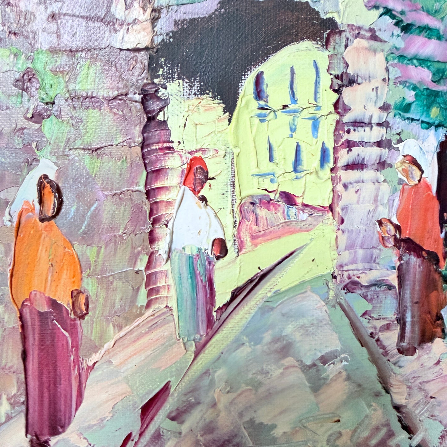 Sunlit Alley, Italy. Vintage Oil Painting by Charles Schölander