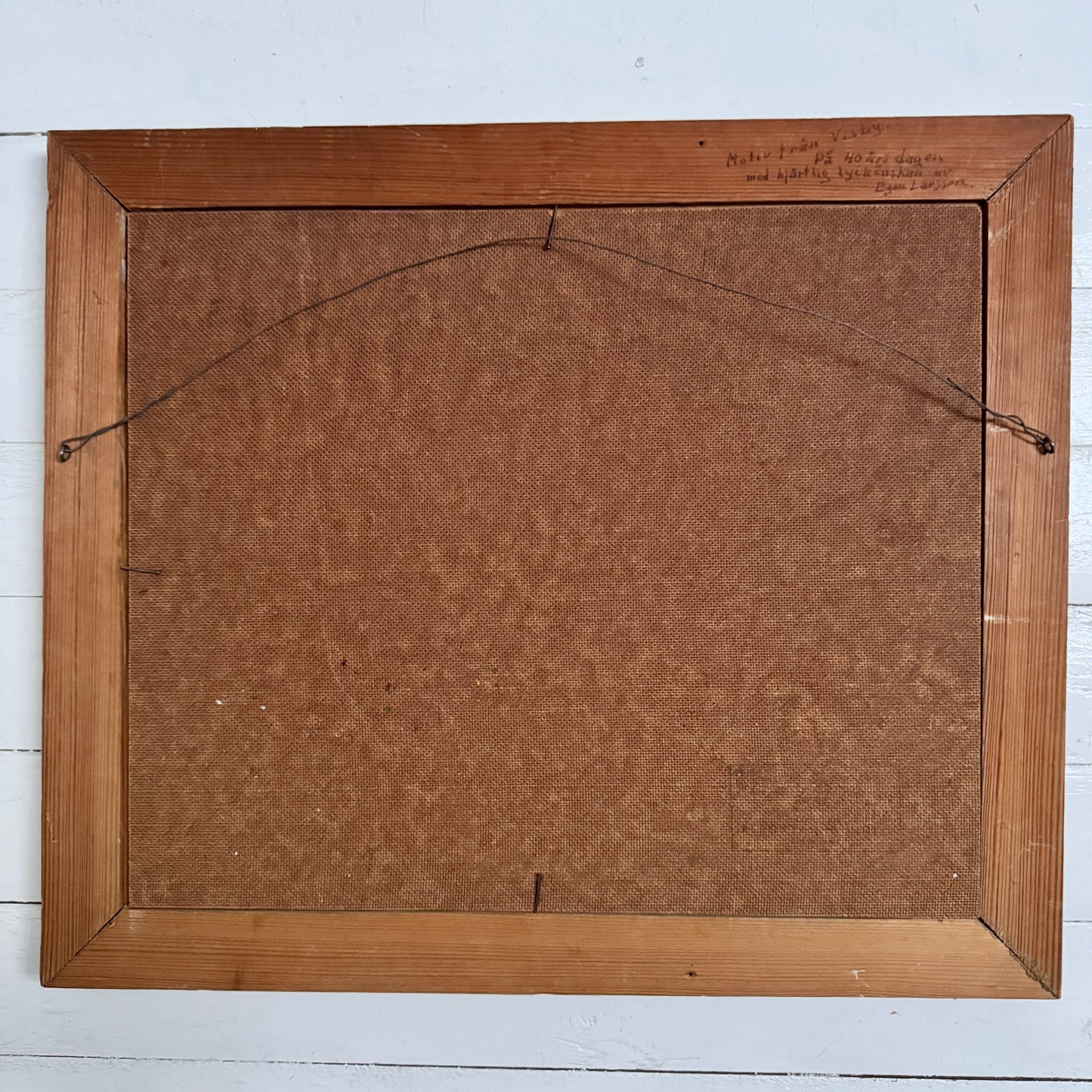 Ruins in Dusk, Visby 1945. Vintage Swedish Oil Painting by Egon Larsson