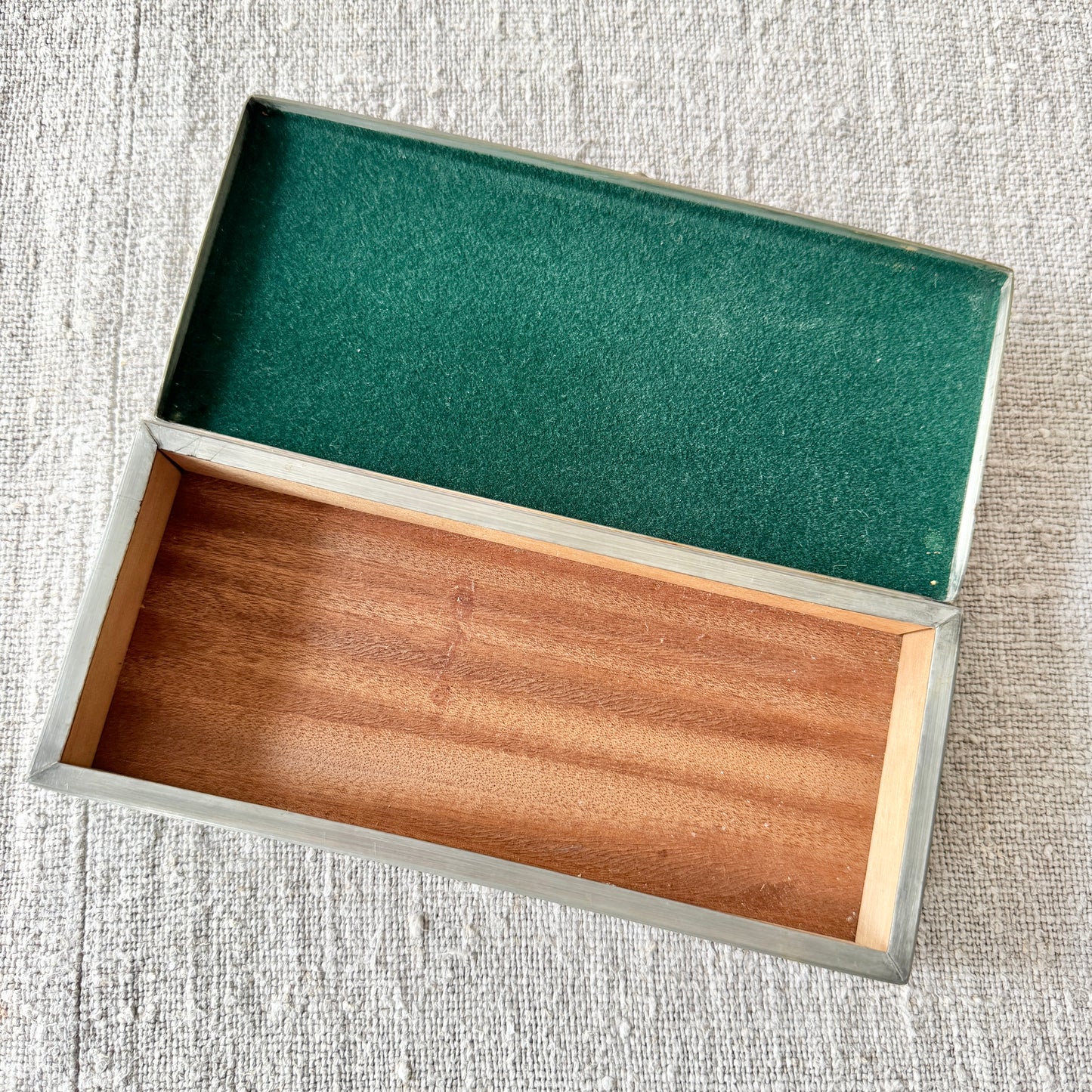 Norway ca 1960. Vintage Mid Century Modern Pewter Box.