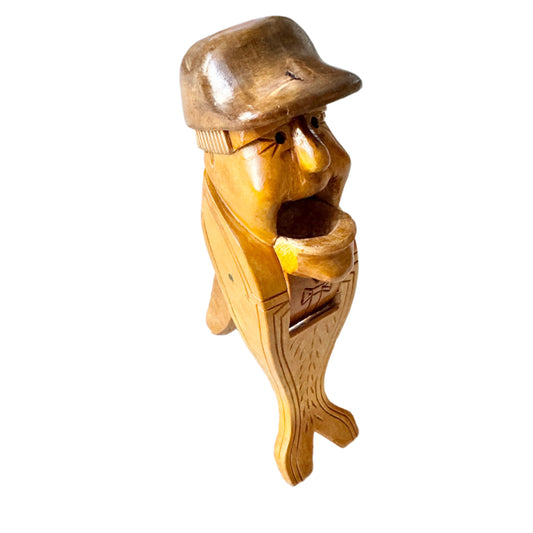 Vintage Swedish Hand Carved Wood Nutcracker. Possibly by Erik Molin