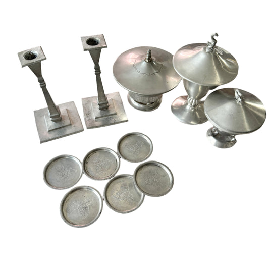 Sweden ca 1930. Pewter Art Deco.