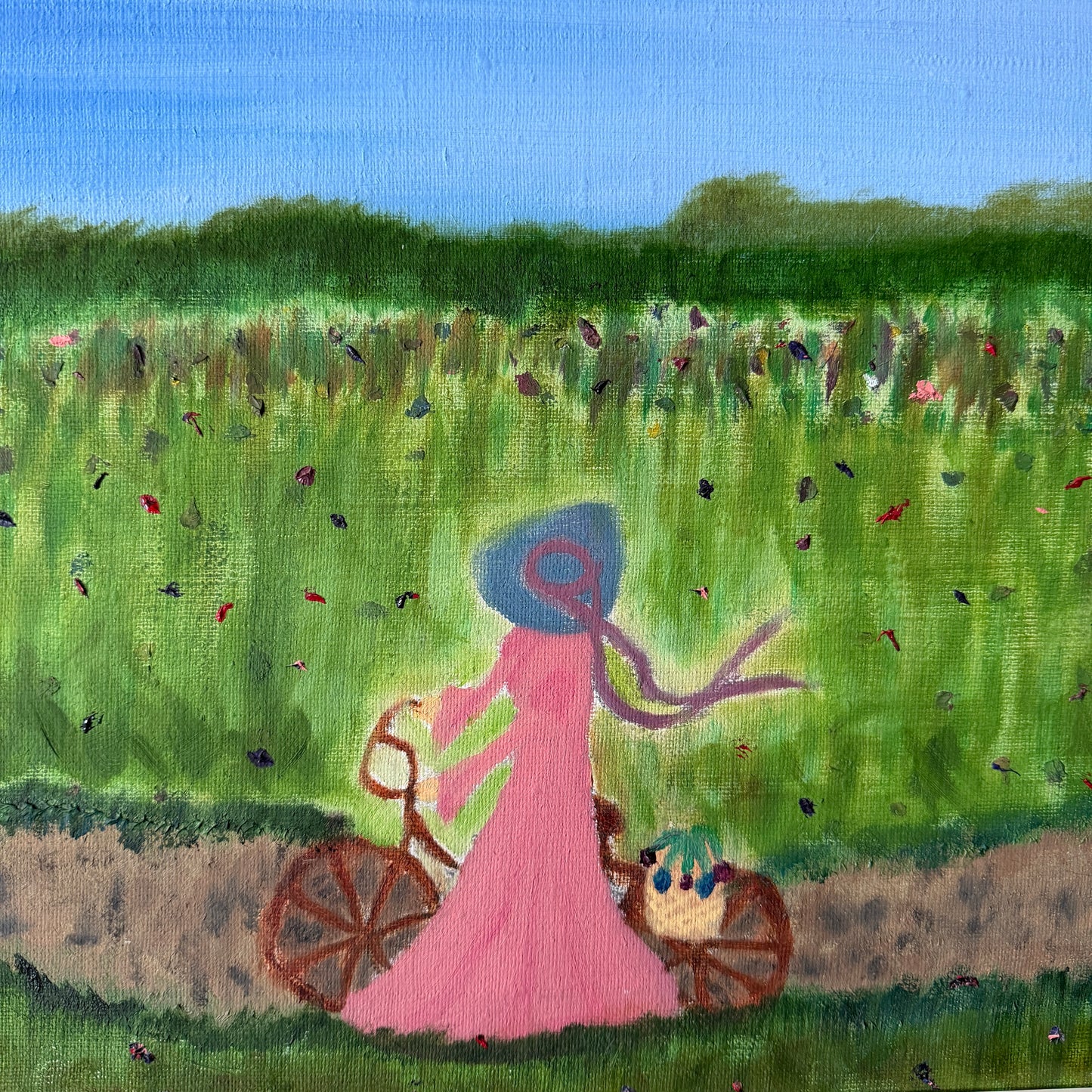 Midsummer Breeze, 1952. Vintage Swedish Oil Painting.