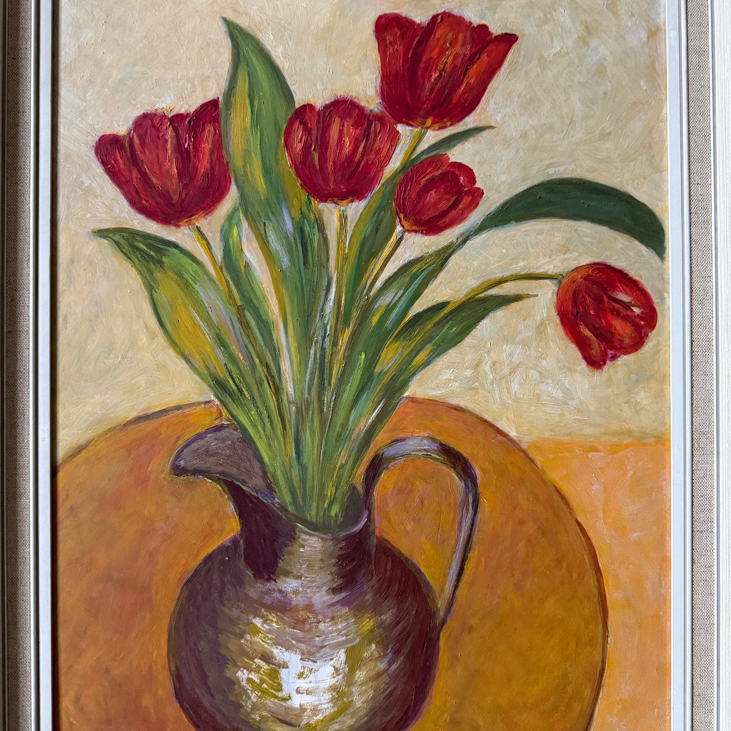 Vintage 1968. Swedish Still Life Oil Painting