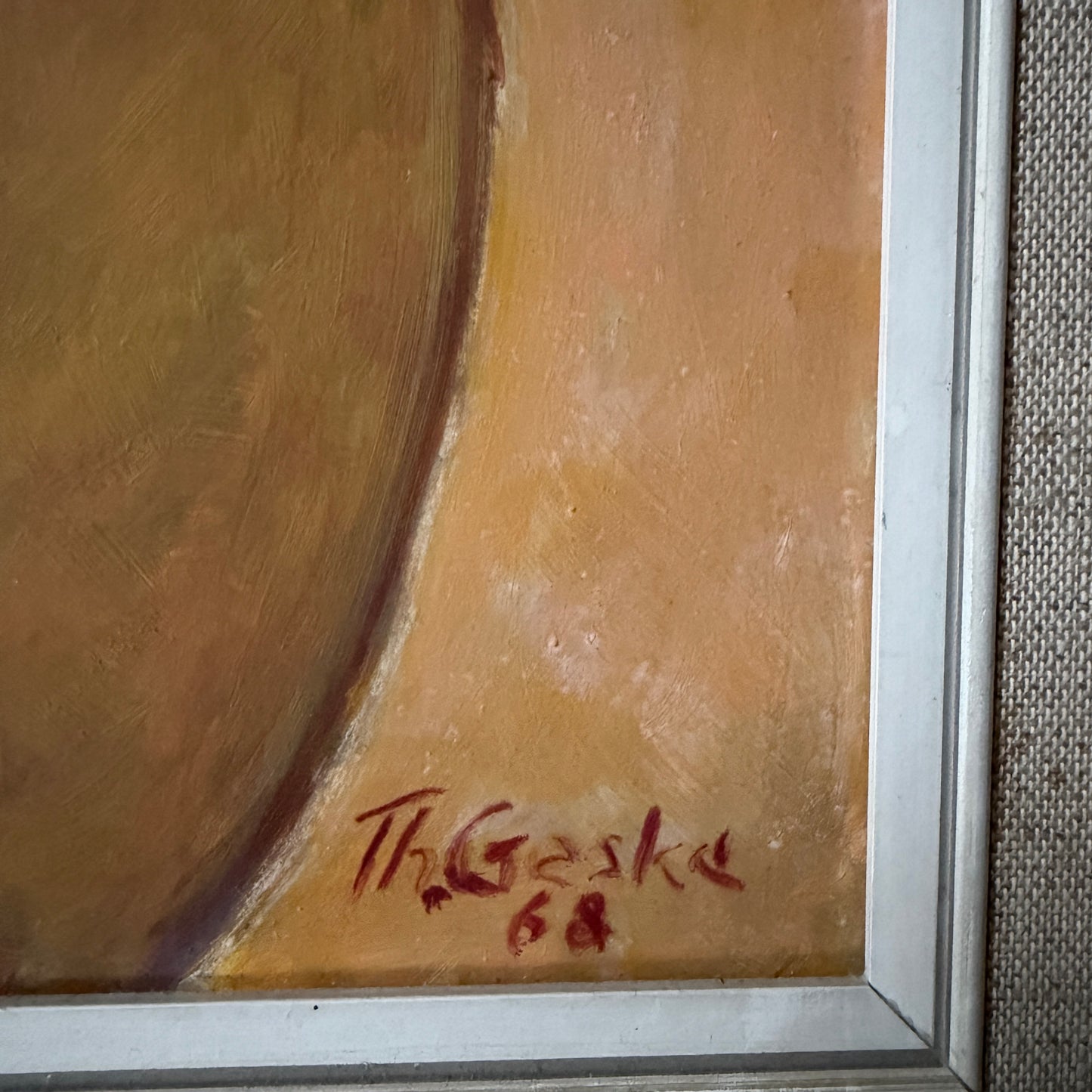 Vintage 1968. Swedish Still Life Oil Painting