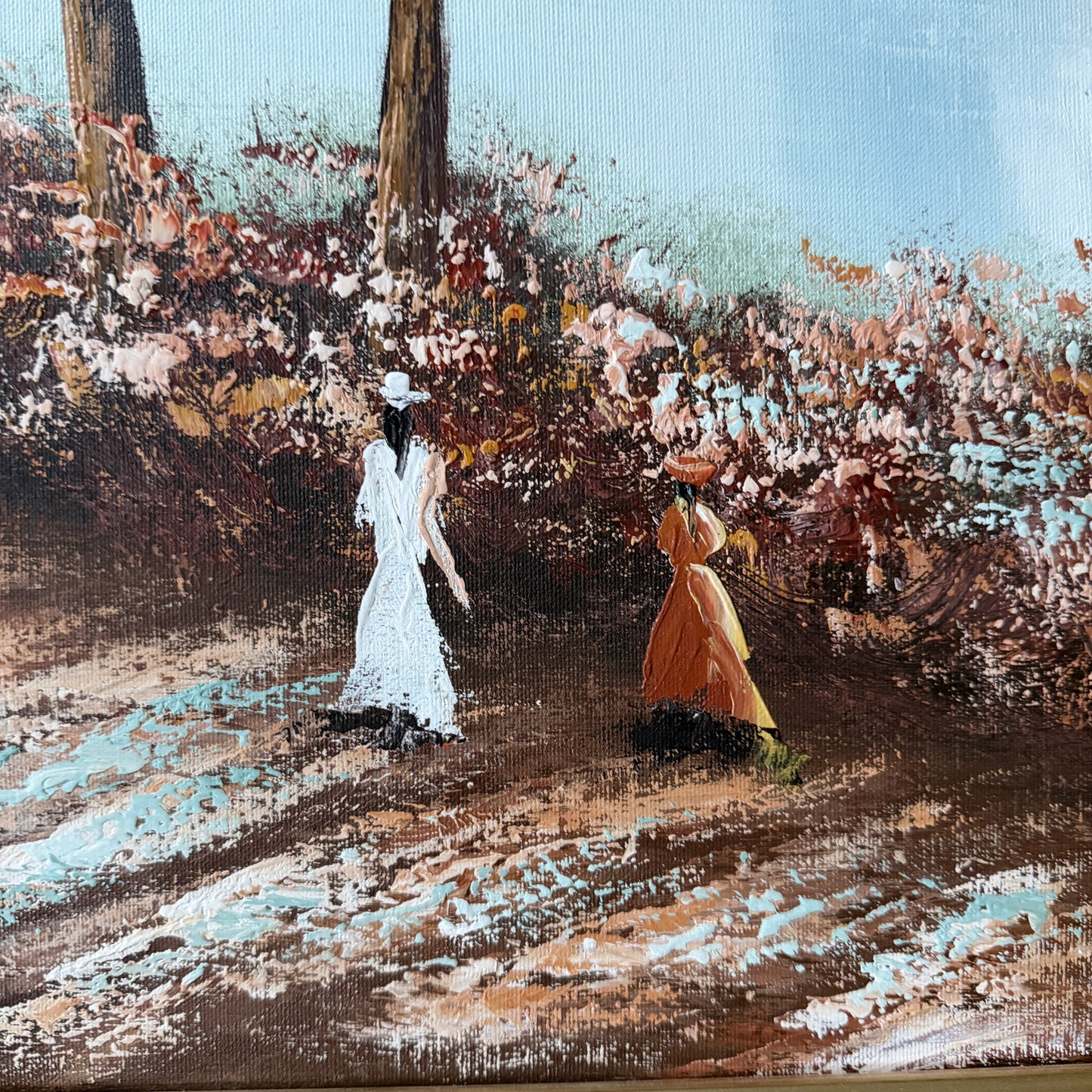 Elegance Adrift. Vintage Swedish Oil Painting.