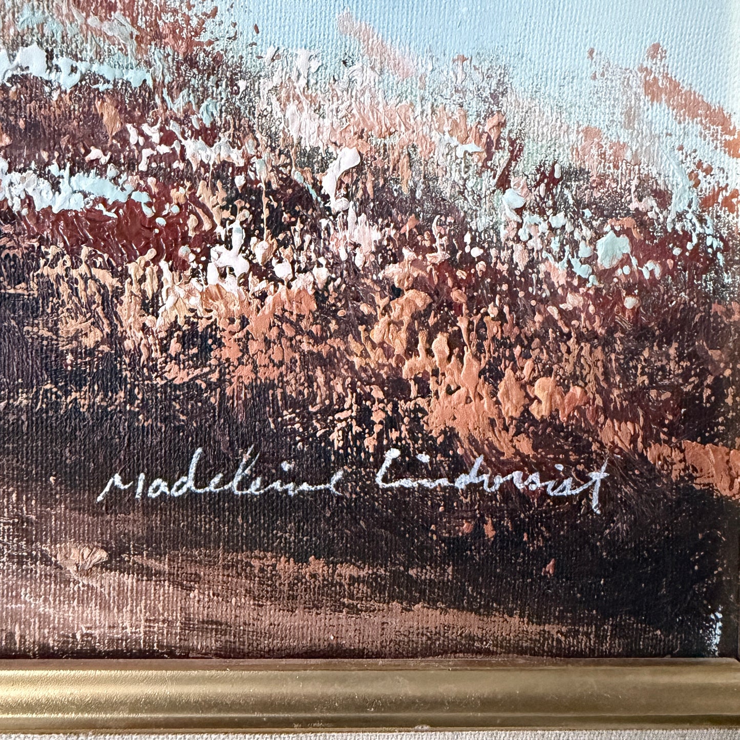 Elegance Adrift. Vintage Swedish Oil Painting.