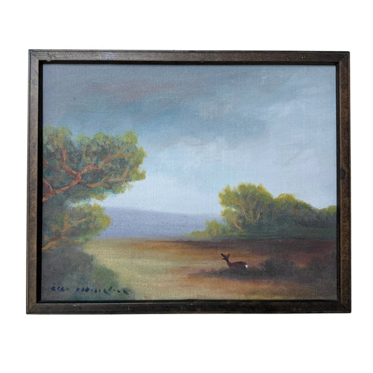 Into the Open. Vintage Swedish Oil Painting.