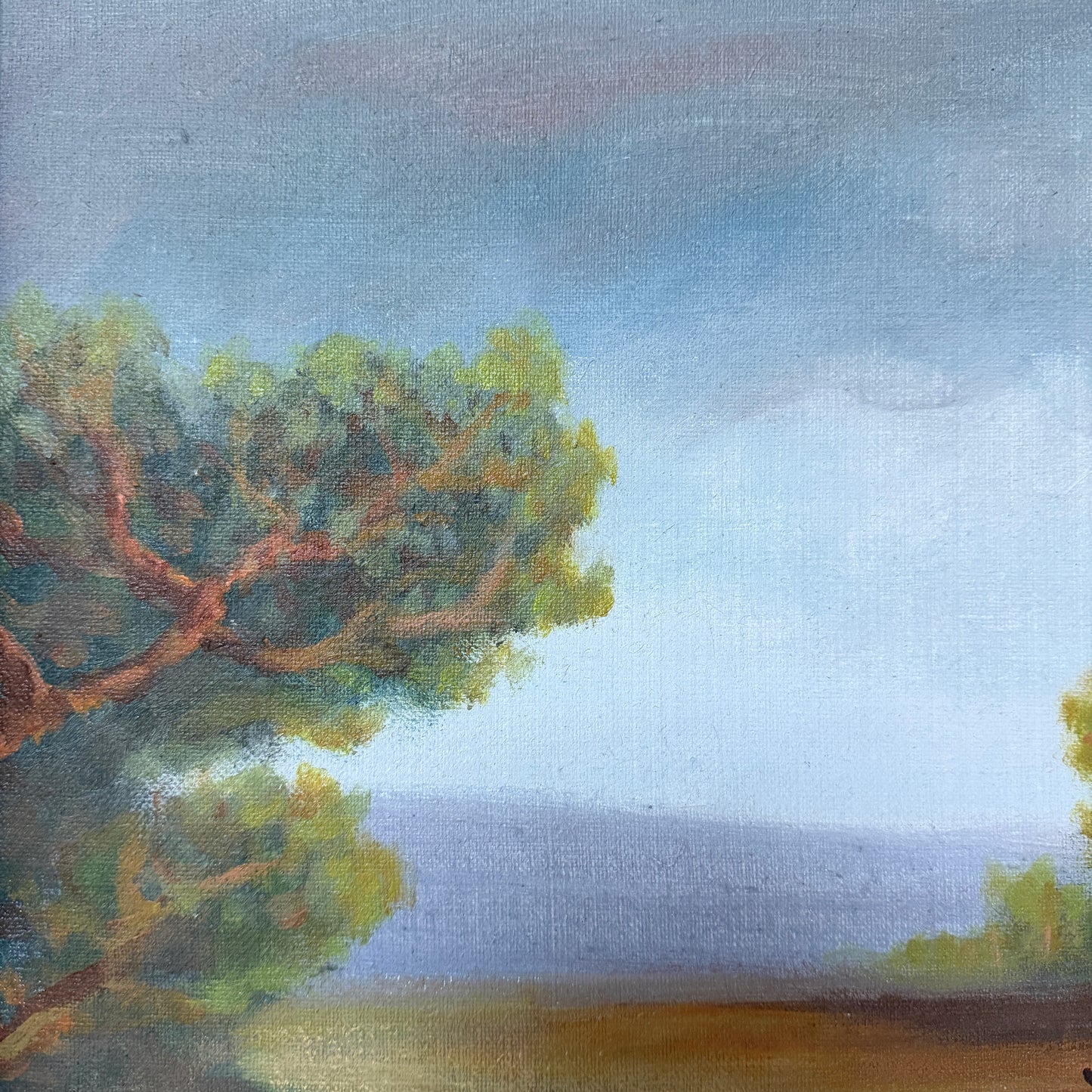 Into the Open. Vintage Swedish Oil Painting.