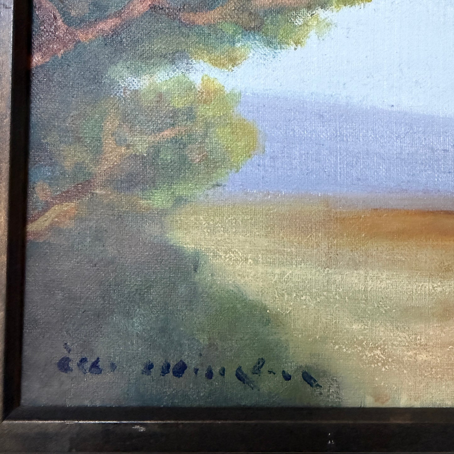Into the Open. Vintage Swedish Oil Painting.