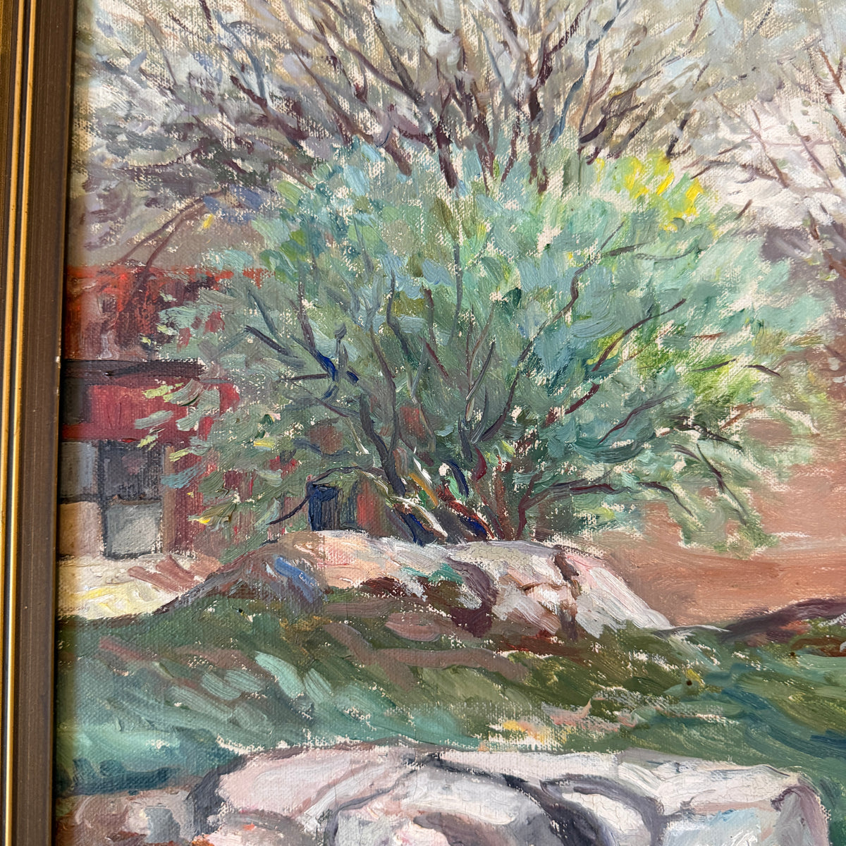 Nordic Serenade, 1939. Large Swedish Oil Painting by Harald Linder