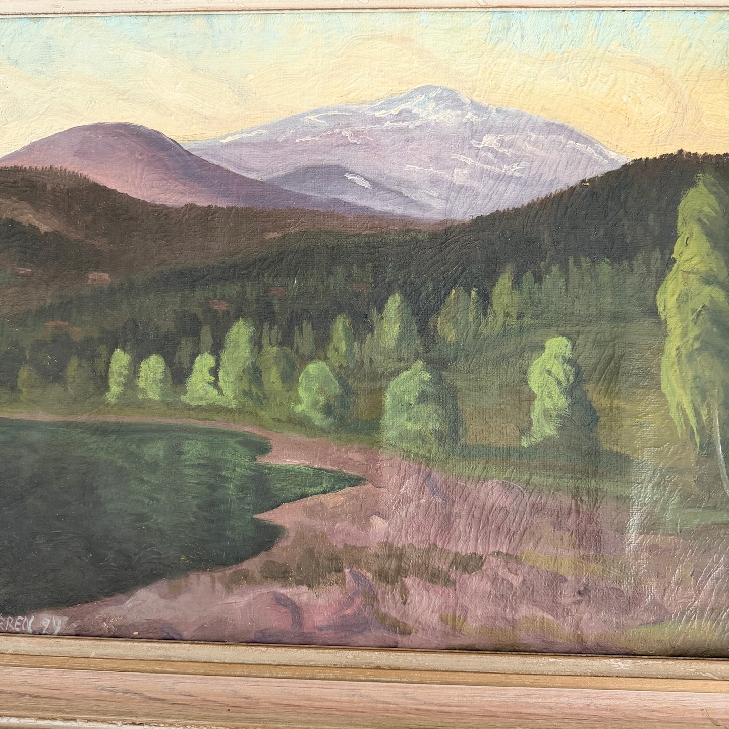 Nordic Serenity 1929. Vintage Swedish Oil Painting by Haggren.