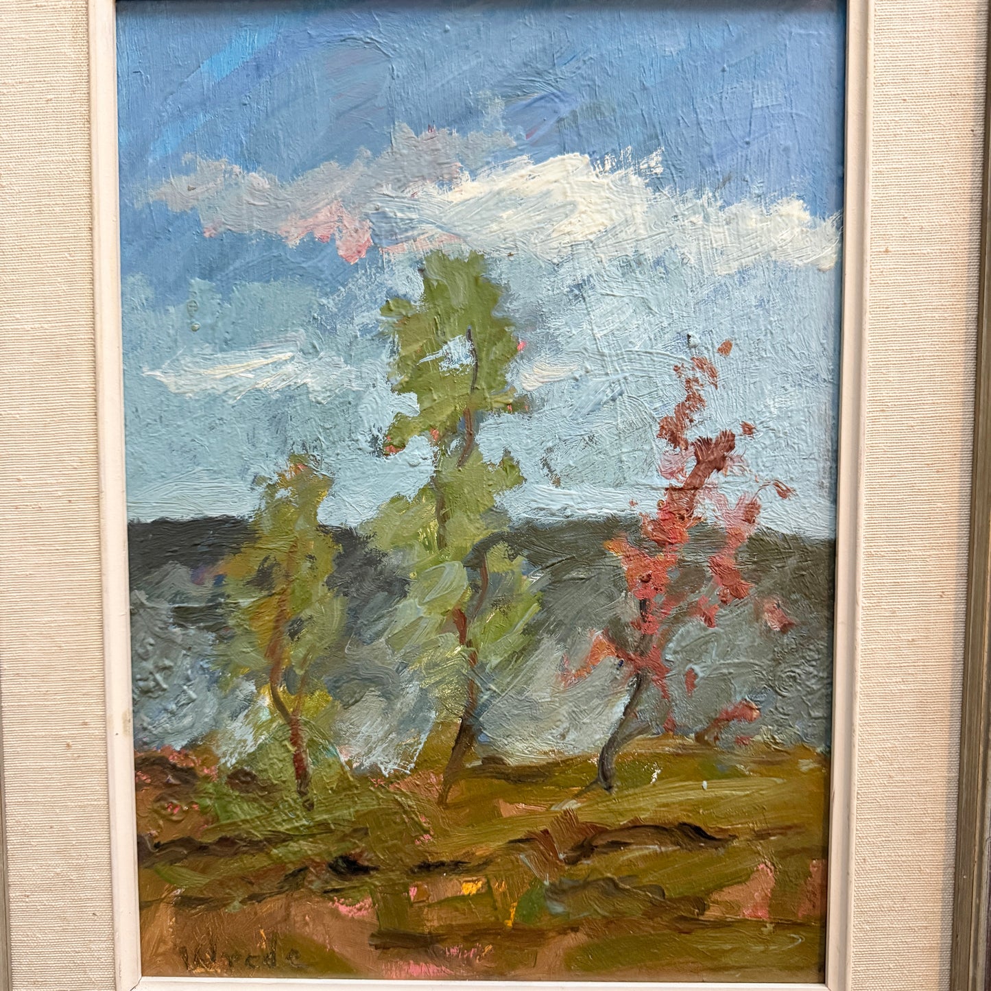 The Land Remembers. Vintage Mid-Century Swedish Oil Painting by Ernst Wrede.
