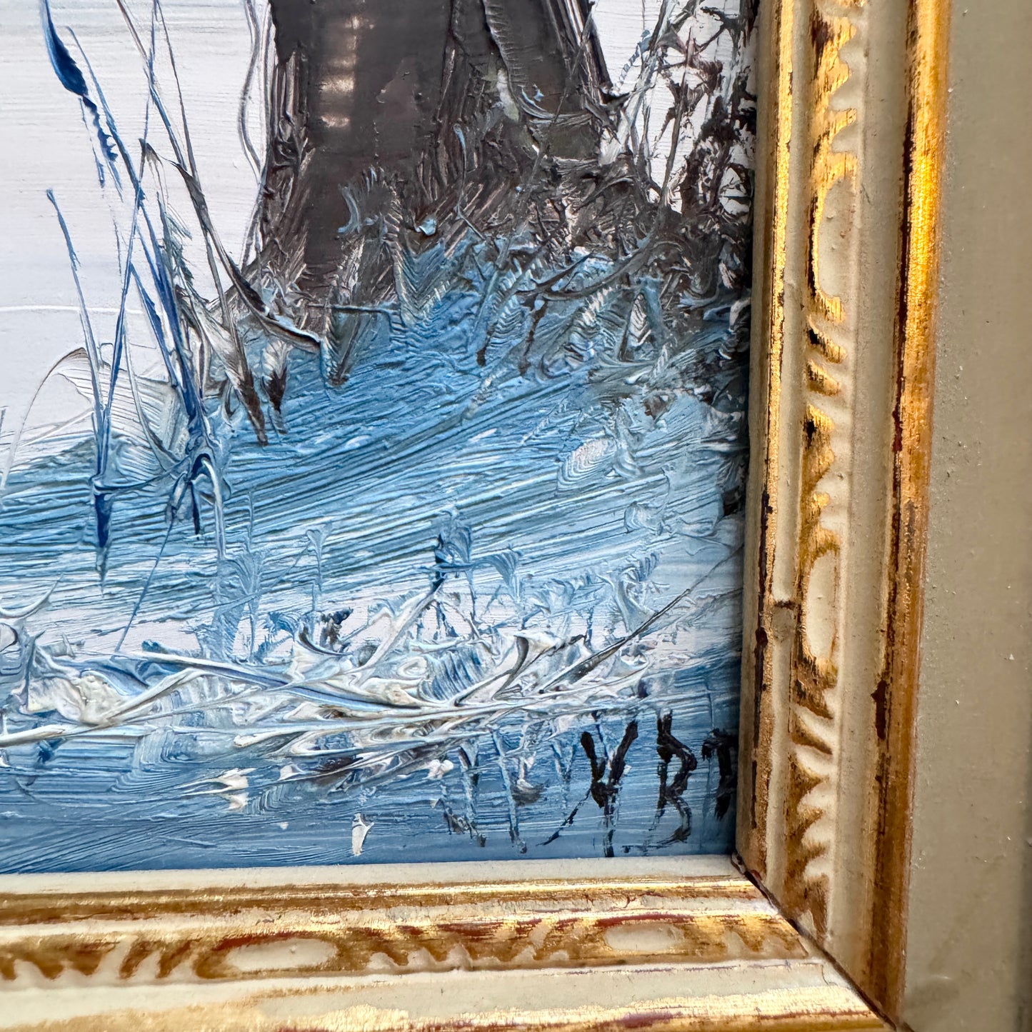 A Hand to Follow. Vintage Danish Oil Painting by Harry Bonde Petersen.