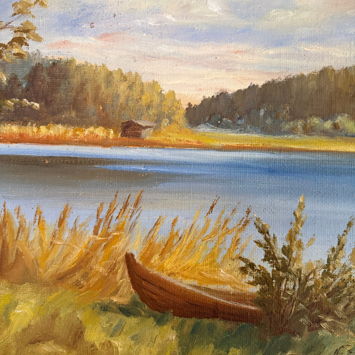 Summer Peace, 1945. Vintage Swedish Oil Painting