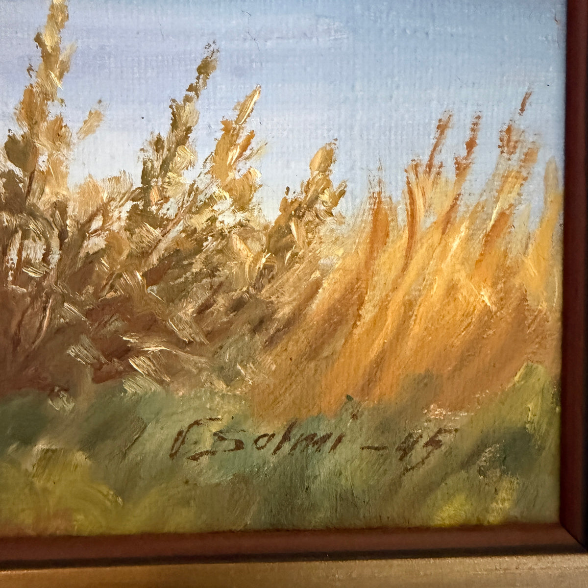 Summer Peace, 1945. Vintage Swedish Oil Painting