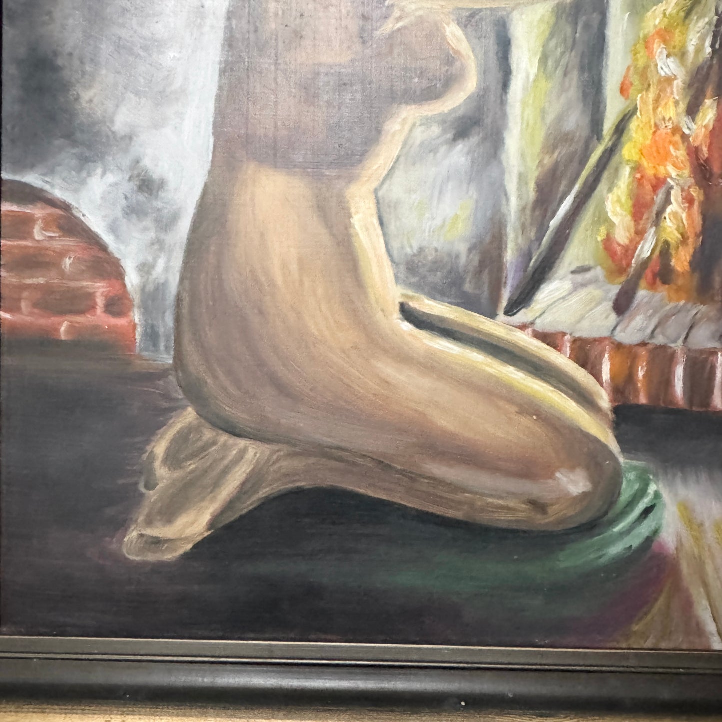 After the Cold 1947. Vintage Swedish Oil Painting.