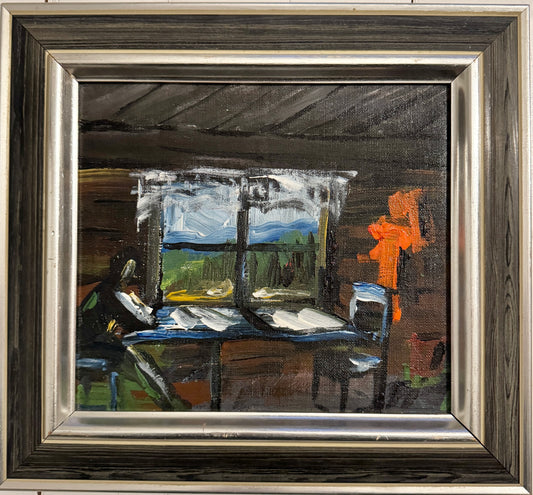 When the Room Breathes. Vintage Swedish Oil Painting.