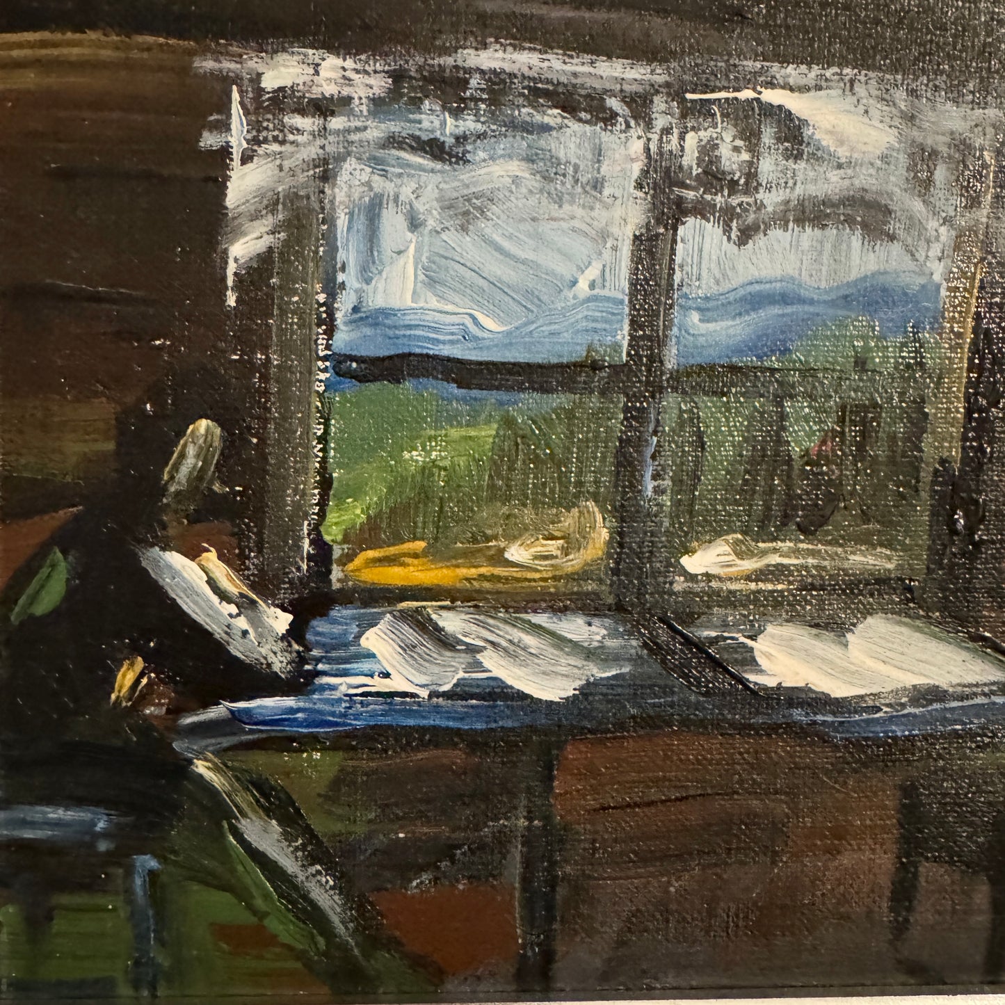 When the Room Breathes. Vintage Swedish Oil Painting.