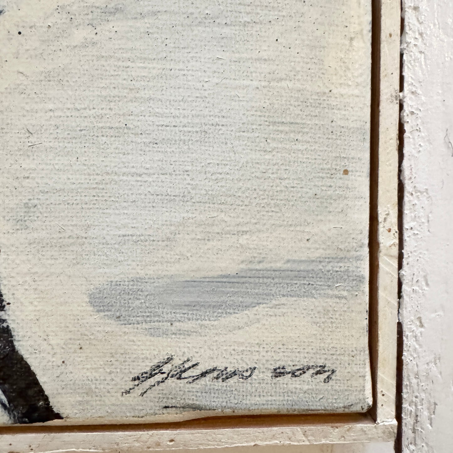 The Guitar Musician. Vintage Swedish Oil Painting by Gunnar Johansson