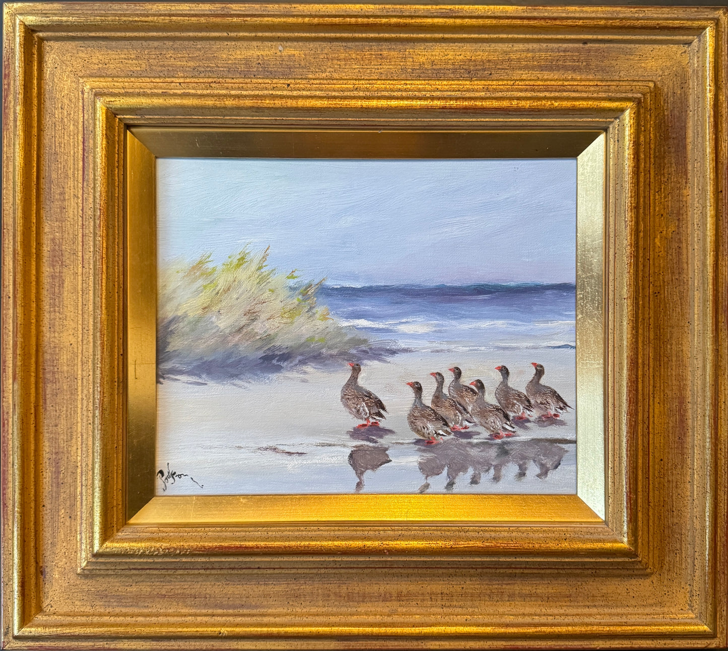 Companions of the Tide. Vintage Swedish Oil Painting by Henning Paulsson