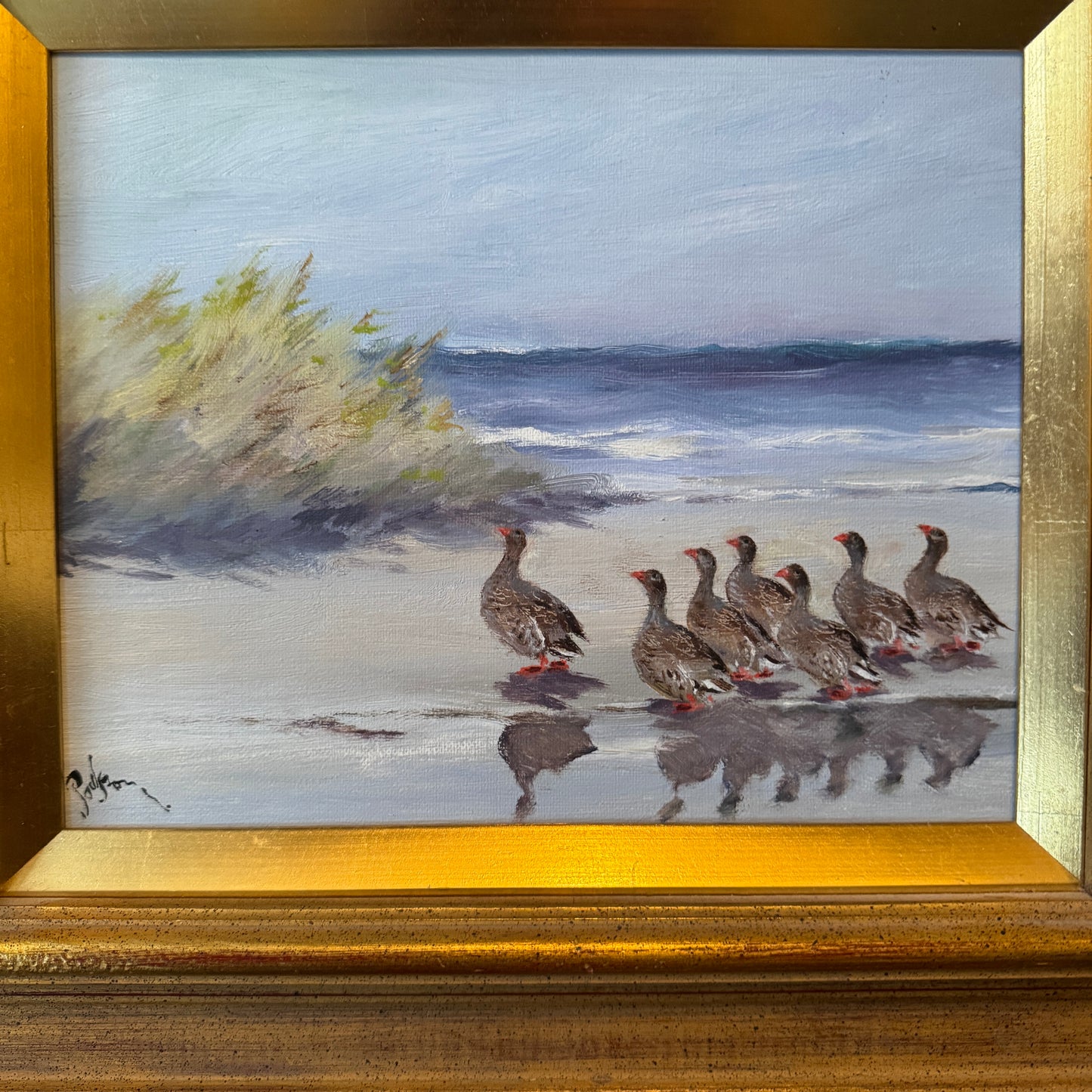 Companions of the Tide. Vintage Swedish Oil Painting by Henning Paulsson